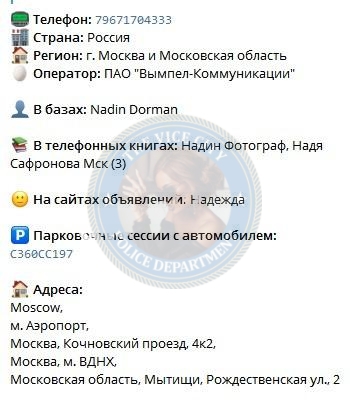 Сафронова Надежда — эскорт от 2000$ Сафронова Надежда — эскорт от 2000$