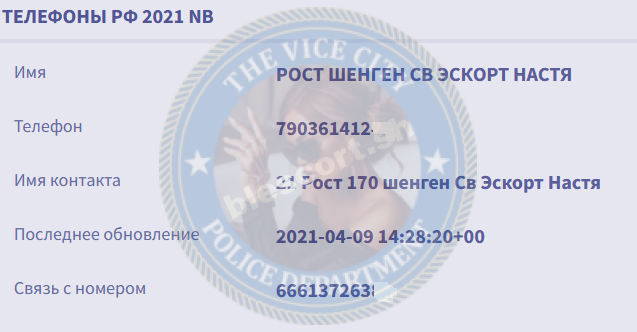 Кравченко Анастасия - эскортница 1990 г.р.