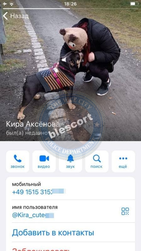 Кристина Станиславская - ЧС эскорта