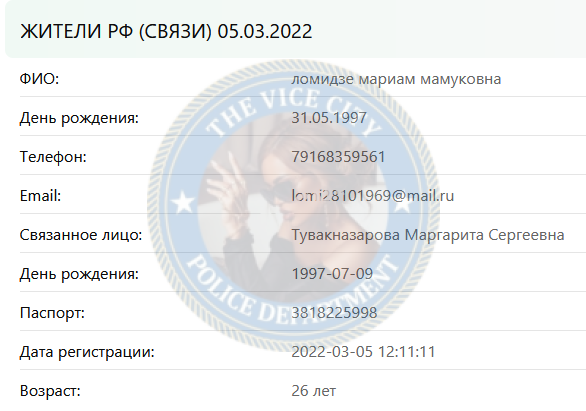 Ломидзе Мариам - эскортница 1997 г.р. Ломидзе Мариам - эскортница 1997 г.р.