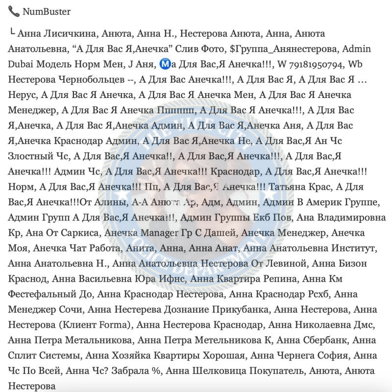 Нестерова Анна - сутенер 1985 г.р. Нестерова Анна - сутенер 1985 г.р.