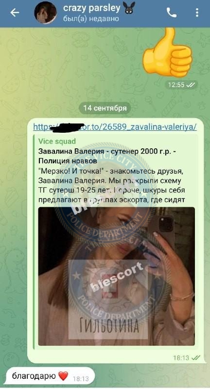 Завалина Валерия - сутенер 2000 г.р. Завалина Валерия - сутенер 2000 г.р.